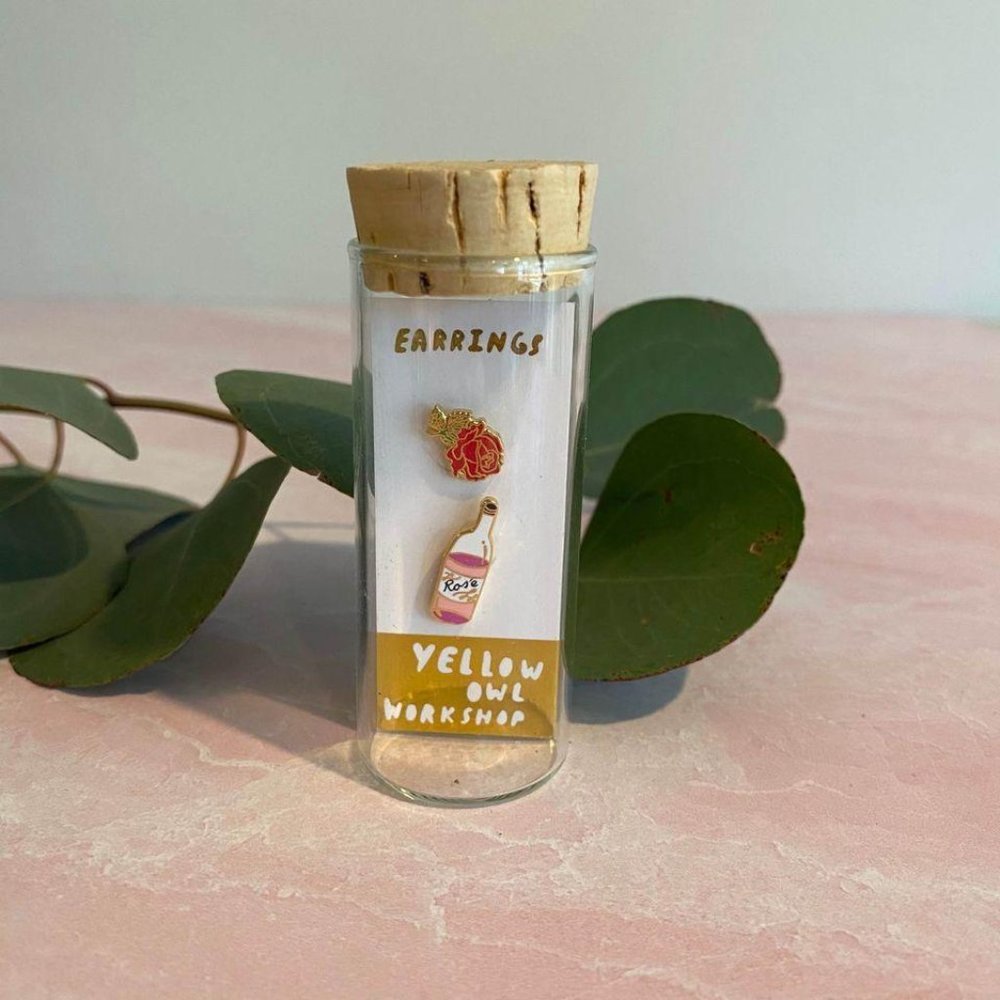 Yellow Owl Workshop Rosé and Rose Stud Earrings